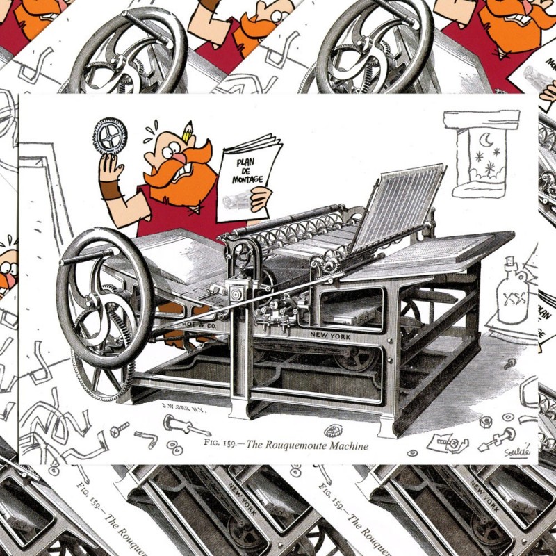 Carte postale "Rouquemoute Machine" (Soulcié)