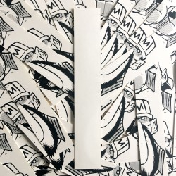 Marque-page droit sérigraphié Black et Mortamère (4,3 x 20cm) (Pixel Vengeur)
