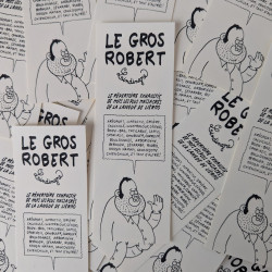 Marque-page sérigraphié Le Gros Robert (5 x 14cm) (Lindingre)