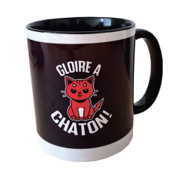 Pack "Gloire à Chaton !" (t-shirt, mug, sticker, badges, magnet)